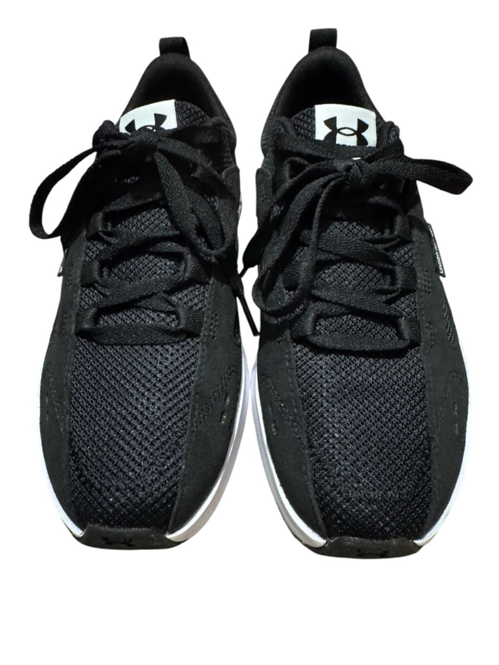 Under Armour Black and White Mesh Sneakers - Size 5 Youth